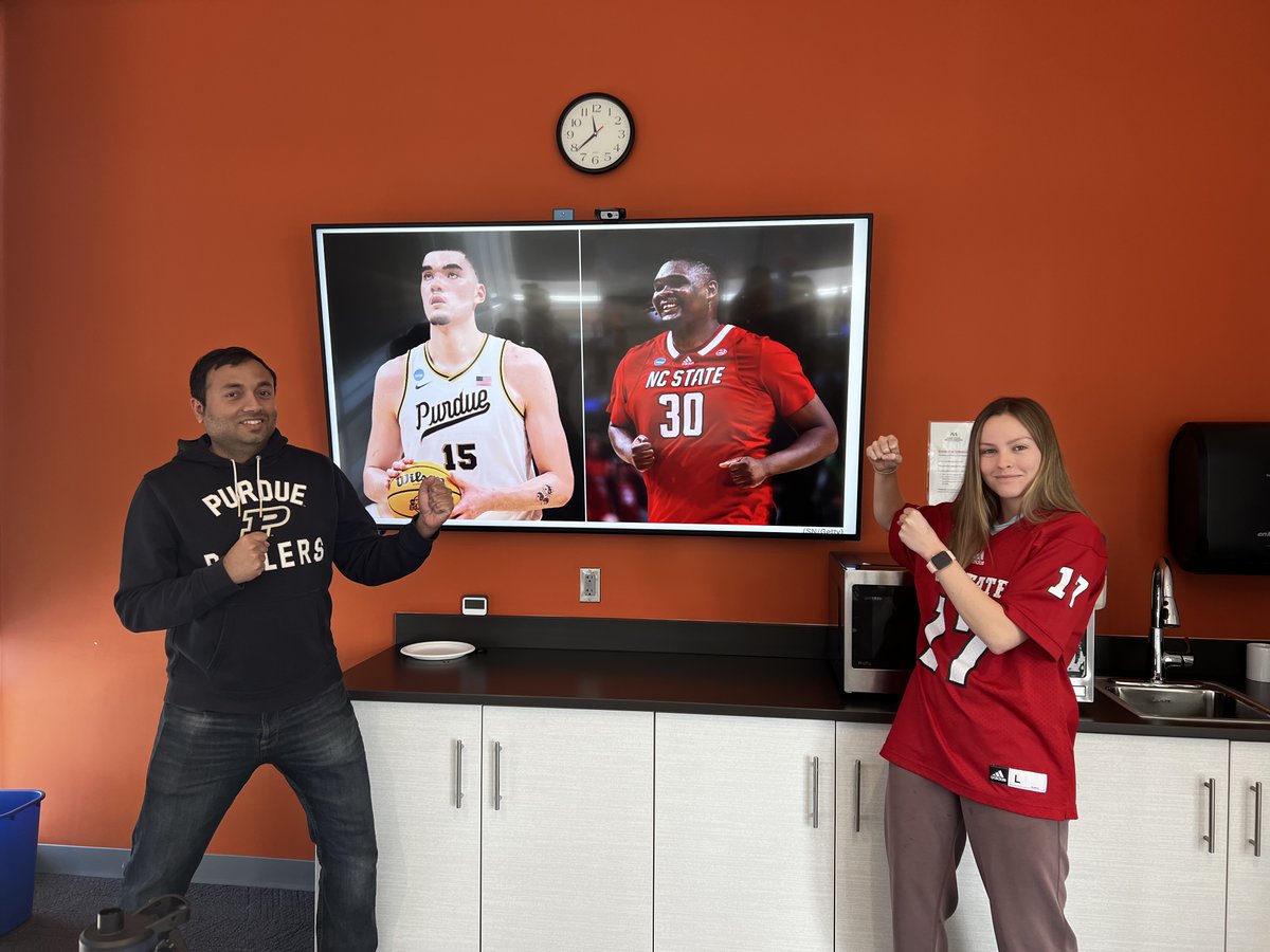 Soham Ghosh (@theghoshlab) on Twitter photo Exciting lab meeting today as we gear up for tomorrow's big #Purdue vs #NCState game! Our PhD student <a href="/Lauren_Monroe_8/">Lauren Monroe</a>, an <a href="/NCState/">NC State University</a> alum, showcased her research and sparked the rivalry with this <a href="/LifeAtPurdue/">Purdue University</a> alum. Go Boilermakers! But gotta love her competitive spirit! 🔬🏈 Exciting lab meeting today as we gear up for tomorrow's big #Purdue vs #NCState game! Our PhD student <a href="/Lauren_Monroe_8/">Lauren Monroe</a>, an <a href="/NCState/">NC State University</a> alum, showcased her research and sparked the rivalry with this <a href="/LifeAtPurdue/">Purdue University</a> alum. Go Boilermakers! But gotta love her competitive spirit! 🔬🏈