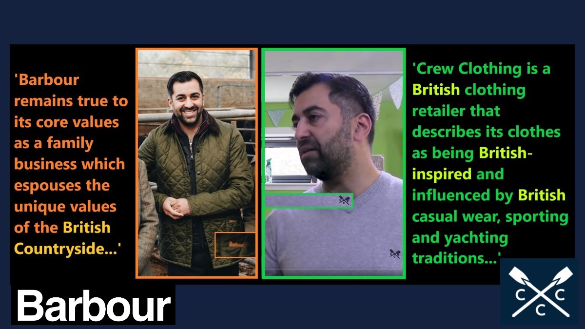 🇬🇧Didn't take Humza Yousaf as a 'dedicated follower' of BRITISH 'fashion', but there you go... #BritishFashion #BritishStyle #Britishness #Barbour #CrewClothing
 
Once a Hutchie's boy, always a Hutchie's boy, I guess...