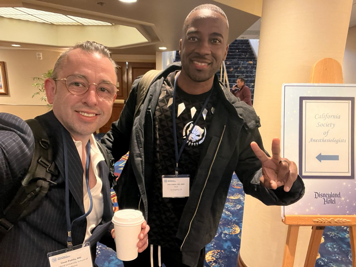 California’s anesthesiologists showing the world how it’s done! 🌍💉🩺 Always inspiring to run into amazing colleagues like JP3 - love bouncing ideas in how to move the field forward 🙏 Love the Wakanda shirt! #CSAAnnualConf2024 @CSAHQ