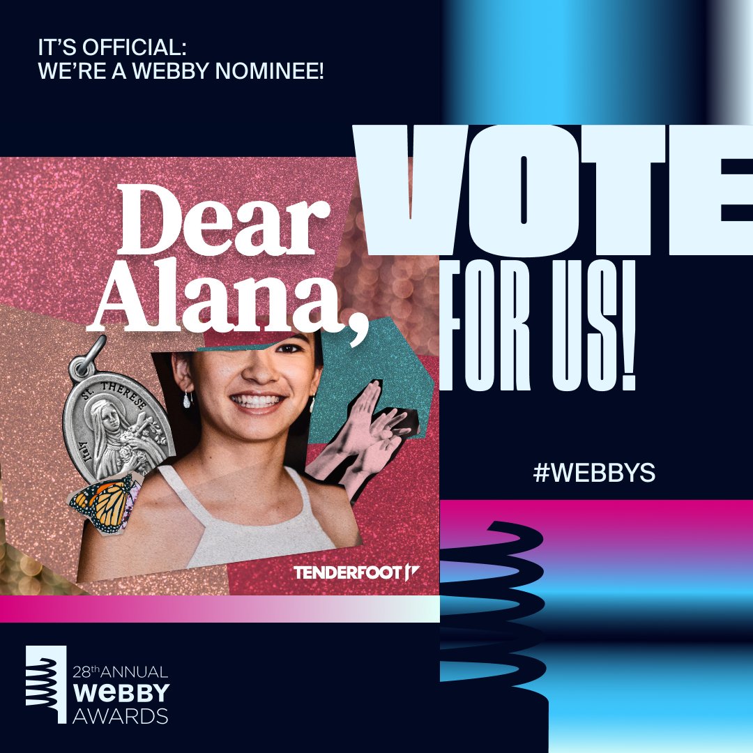 We’re thrilled to announce that @dearalanapod is nominated for a #webby award! VOTE now: bit.ly/4aDsqHV
#webbyawards #dearalana #podcastawards #diversity