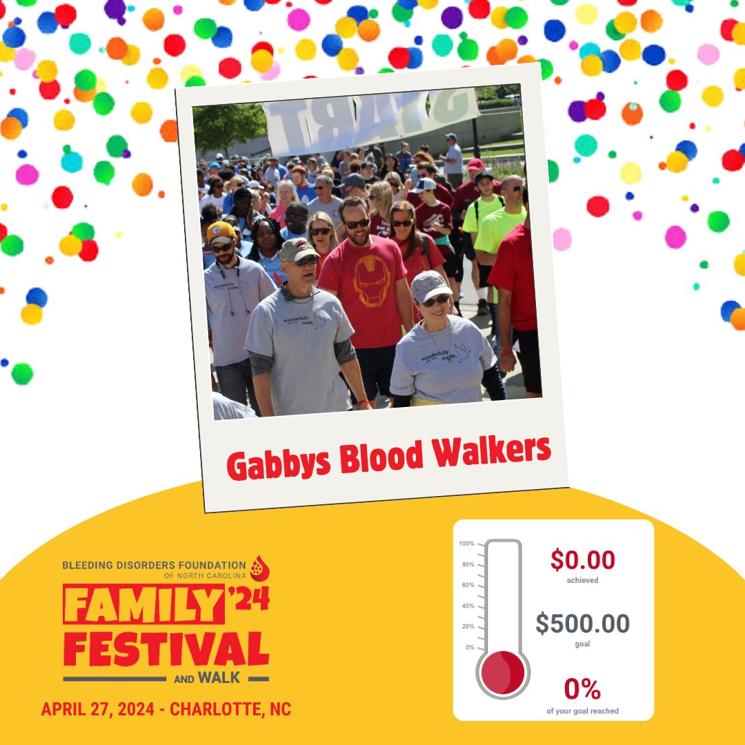 Support Gabbys Blood Walkers this #FundraisingFriday by donating to them by visiting  secure.qgiv.com/event/2024char… 🎉 Be their first donor!
To create your own team and/or sign up for the walk, visit: secure.qgiv.com/event/2024char…
#2024CharlotteWalk #BDFNC