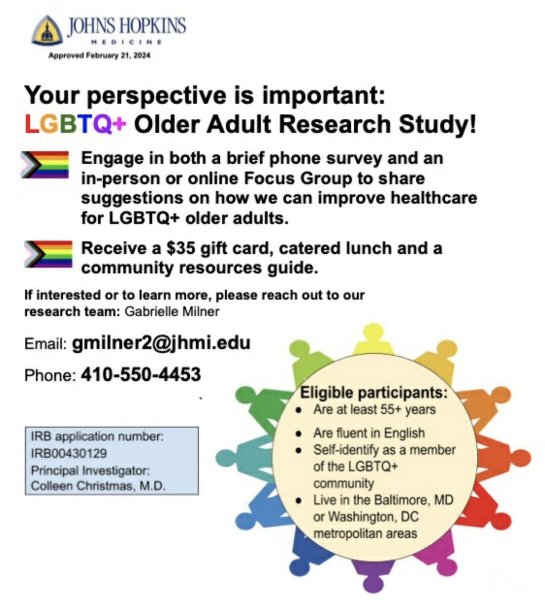 📣#LGBTQ #OlderAdult Research Study 🏳️‍🌈