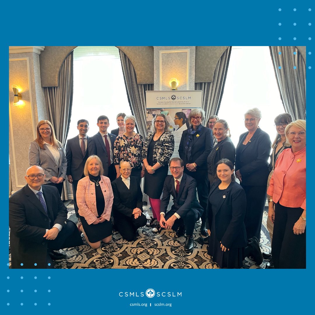 csmls's tweet photo. CSMLS staff and volunteers met with party leaders, Ministers, MLAs, and senior bureaucrats in BC, including Health Minister @adriandix, to discuss proposed solutions for a sustainable lab workforce, including the regulation of MLPs and the integration of IELMTs. https://t.co/P1sGSzsiwB