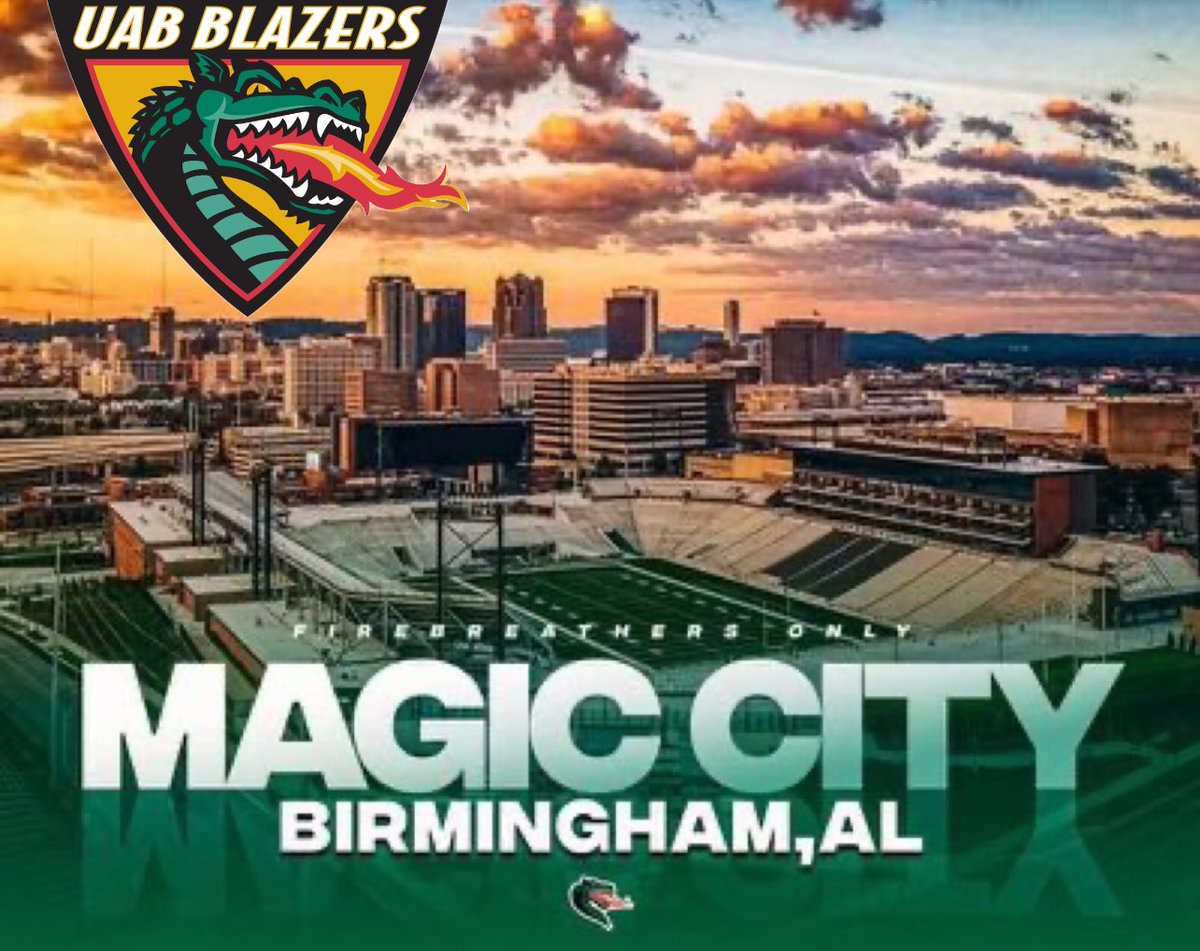 📍 Birmingham, AL @UAB_FB Jr. Day tomorrow #25TOTHE205 @DilfersDimes @ReillyJeffers @Alex_Mortensen_ @CoachMMcCants @Coach_Browder @Colt_Jamieson @CoachHenDo88 @UABRecruiting @CortBradley #FireBreathersOnly #WinAsOne