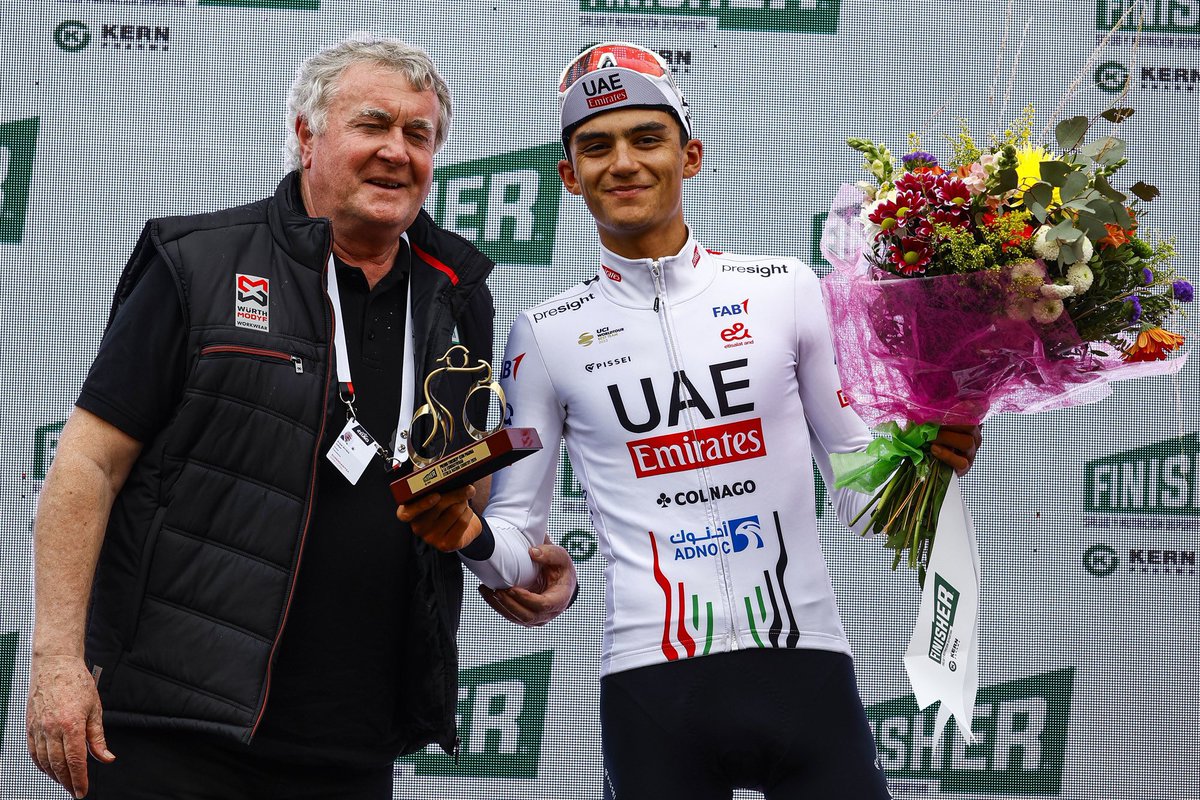 Isaac del Toro (UAD) won the most competitive rider of the day award during stage 5 of #Itzulia2024 🎉

He tried going in a breakaway with Kuss, pulled the peloton in the final climb and even tried to go solo with 1km to go 🚀🇲🇽🐂🚴‍♂️