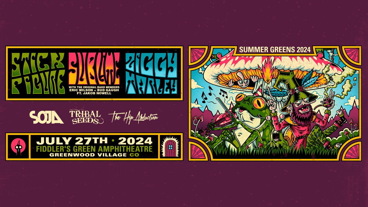New show in Colorado added to the Circle of Peace summer tour ! 😃🚌🎶 check @StickFigureDub @sublime and I at @FiddlersGreenCO on satuday july 27 for the positive vibrations ✌🏾 🎟 zig.lnk.to/fiddlersgreen2… *on sale TODAY