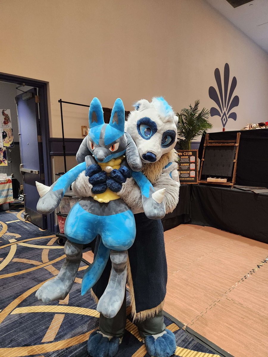KuiperVanrel's tweet photo. On this #FursuitFriday we hug lucarios. https://t.co/QEgifITNcn