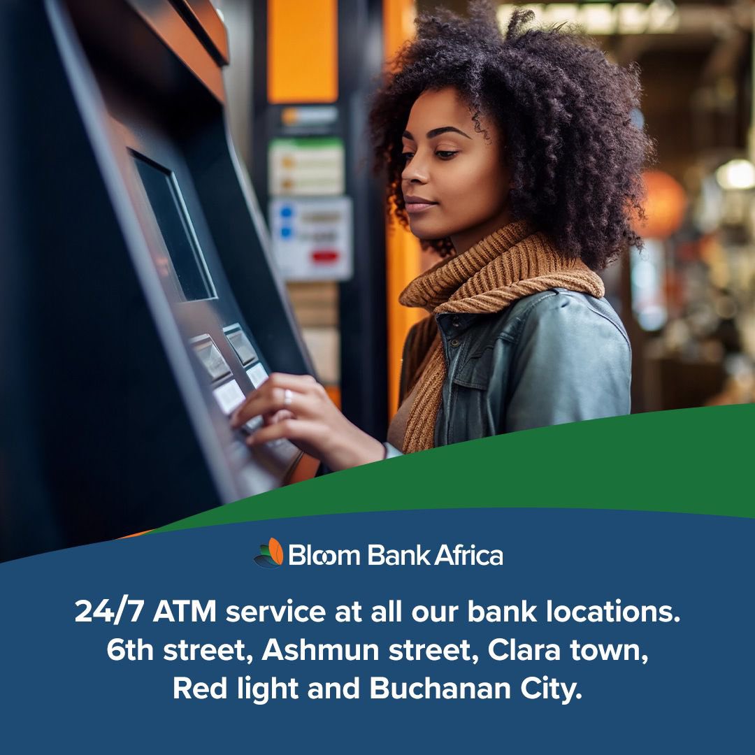 No need to wait, cash on the go Bloom Bank Liberia provides 24 hours cash access with ATMs at all of our destinations. Join Bloom Bank, we promise we get the job done. #bloombanklib #letsbloomtogether #bloomwithus