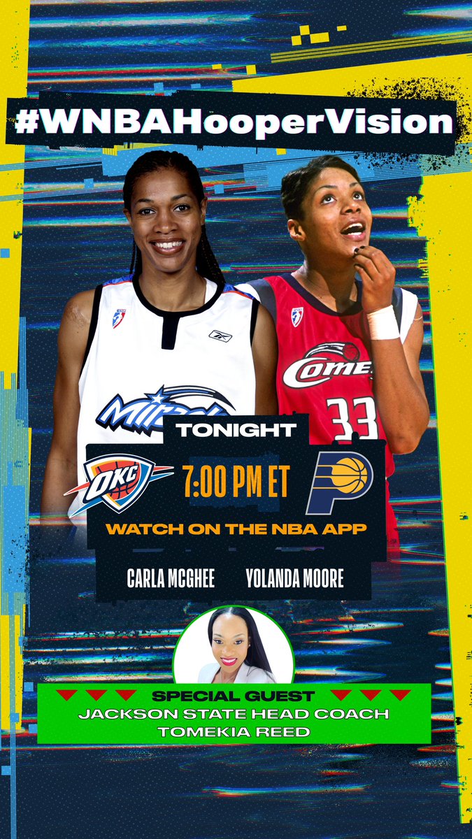 Tune in tonight!!! I’m joining the WNBA stars to call the OKC and Pacers game tonight I’ll be on start of 3rd quarter!