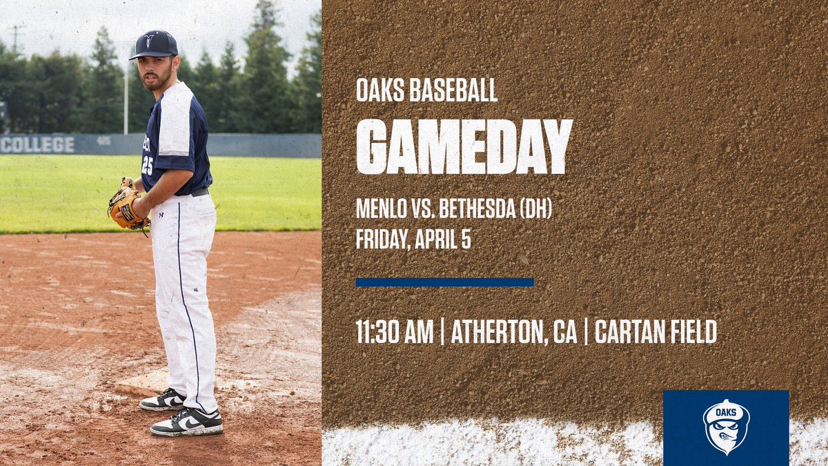 ⚾️ Let’s get after it! Oaks Baseball hosts Bethesda at Cartan field for a doubleheader now starting at 11:30am! 📲 Watch the stream at Menloathletics.com #ItsOakTime