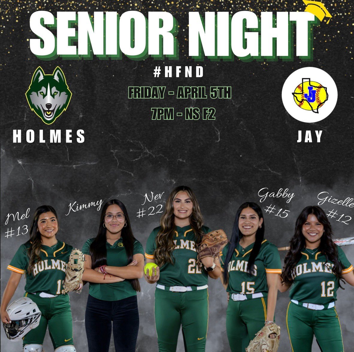 🚨SENIOR NIGHT🚨
#OneLastRide
#OnceAHuskyAlwaysAHusky
#HFND
#ItsPersonal