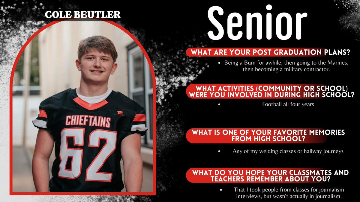 Good luck in your future, Cole Beutler! #classof2024 #yutanseniors