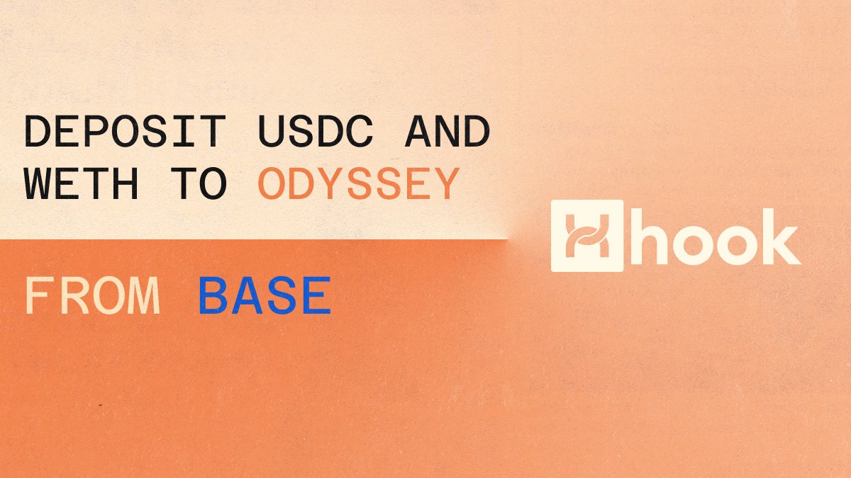 🔵↔️🪝 Traders can now deposit to Odyssey from @Base! Deposit USDC or WETH from Base for ZERO fees powered by @SocketDotTech.