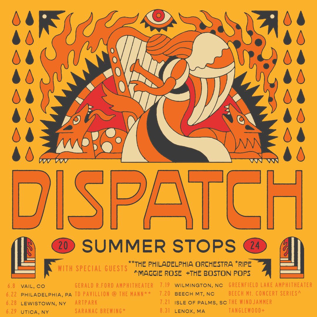 All of our Summer Stops are on sale now! Two special nights with strings, nights in the Carolinas, a run of shows in NY, and a night in the mountains to kick it all off… who’s joining us out on the road? Tickets at dispatchmusic.com/tour