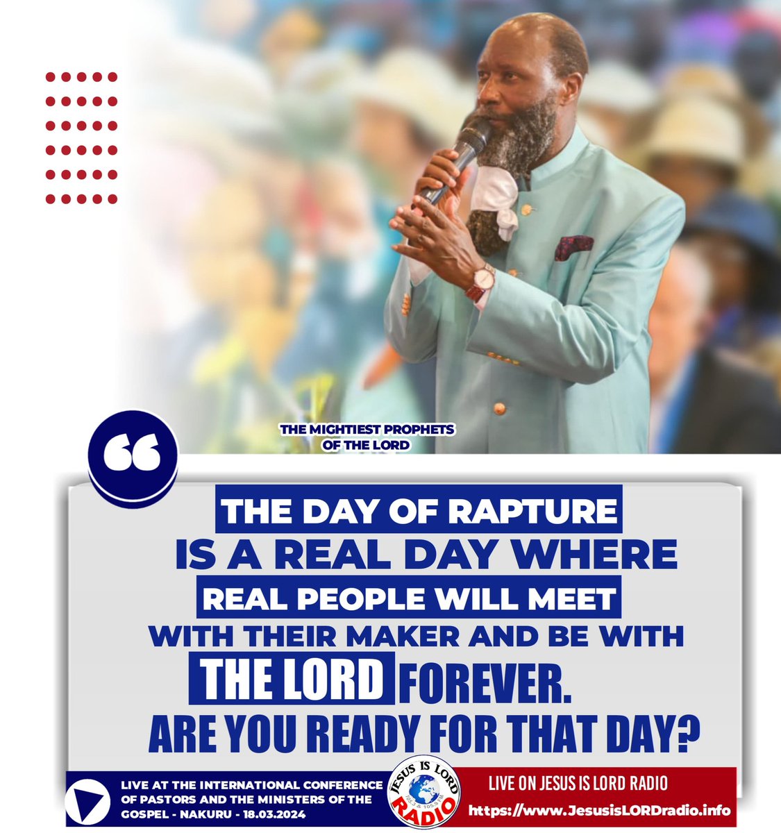 Eng. Ogowe Victor PE, (@ogowevictor) on Twitter photo @EternityTill <a href="/wagacharity/">WagaCharity</a> <a href="/MphagiThabelo/">Thabelo Mphagi🇿🇦</a> <a href="/Naka41507Susan/">Bishop Susan Nakasujja🇦🇪🇦🇪🇦🇪</a> <a href="/Nancy_mwangi1/">Nancy Mwangi</a> <a href="/DebraJebiwot/">Debra Jebiwot</a> <a href="/ItsIsaac_Snr/">Isaac</a> @kiprotiaian @AcholaA50828 <a href="/BrimhallCalvin/">Calvin Brimhall</a> We must Fear God
Lack of fear only means missing the Rapture and entering the Great tribulation where the disobedient shall be judged
The Great Tribulation is inevitable.
The Rapture is imminent
Fear God, shun evil and all sin
#ElRaptoEstáCerca @EternityTill <a href="/wagacharity/">WagaCharity</a> <a href="/MphagiThabelo/">Thabelo Mphagi🇿🇦</a> <a href="/Naka41507Susan/">Bishop Susan Nakasujja🇦🇪🇦🇪🇦🇪</a> <a href="/Nancy_mwangi1/">Nancy Mwangi</a> <a href="/DebraJebiwot/">Debra Jebiwot</a> <a href="/ItsIsaac_Snr/">Isaac</a> @kiprotiaian @AcholaA50828 <a href="/BrimhallCalvin/">Calvin Brimhall</a> We must Fear God
Lack of fear only means missing the Rapture and entering the Great tribulation where the disobedient shall be judged
The Great Tribulation is inevitable.
The Rapture is imminent
Fear God, shun evil and all sin
#ElRaptoEstáCerca