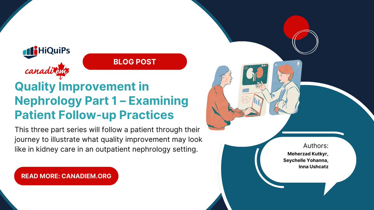HiQuiPs (@hi_qui_ps) on Twitter photo 📢NEW SERIES! 📢Follow a patient through their journey to learn more about what quality improvement may look like in kidney care.
Check out Part 1 by Dr. Meherzad Kutky, <a href="/SeyMD/">Seychelle Yohanna, MD</a>, & <a href="/InnaUshcatz/">Inna Ushcatz</a> on <a href="/WeAreCanadiEM/">CanadiEM</a>! #QI #MedEd
canadiem.org/quality-improv… 📢NEW SERIES! 📢Follow a patient through their journey to learn more about what quality improvement may look like in kidney care.
Check out Part 1 by Dr. Meherzad Kutky, <a href="/SeyMD/">Seychelle Yohanna, MD</a>, & <a href="/InnaUshcatz/">Inna Ushcatz</a> on <a href="/WeAreCanadiEM/">CanadiEM</a>! #QI #MedEd
canadiem.org/quality-improv…