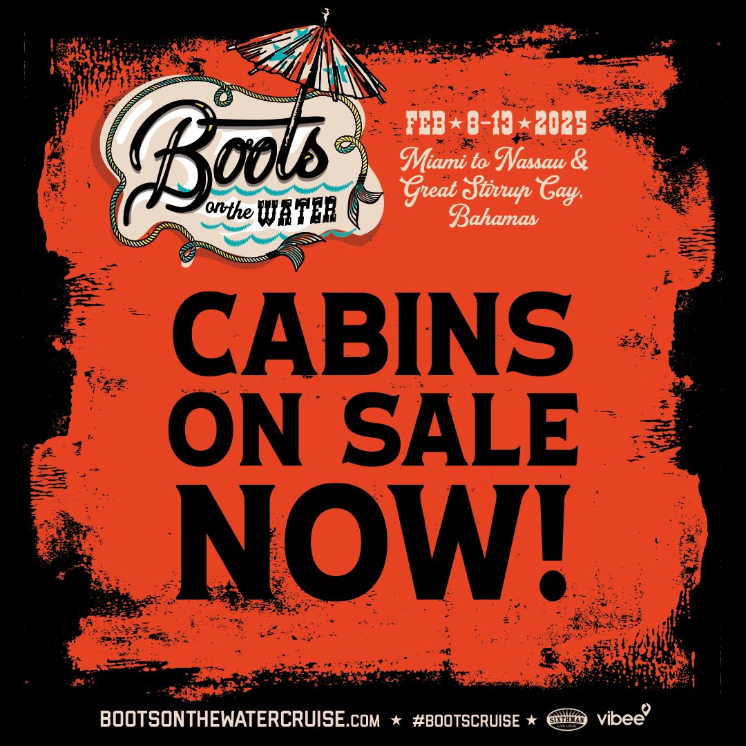 Cabins for Boots on the Water are on sale NOW! Join me and other artists from February 8-13, 2025, sailing from Miami to Nassau and Great Stirrup Cay, Bahamas. Go to bootsonthewater.com to book your cabin! Can’t wait to see you all there! #bootscruise