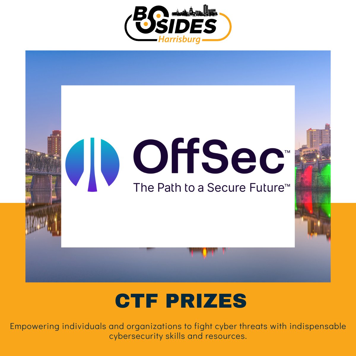 A huge shout-out to @offsectraining for providing this year's CTF winners with some amazing training vouchers as prizes! Register now for BSidesHBG 2024! eventbrite.com/e/bsides-harri… #BsidesHBG #BSides