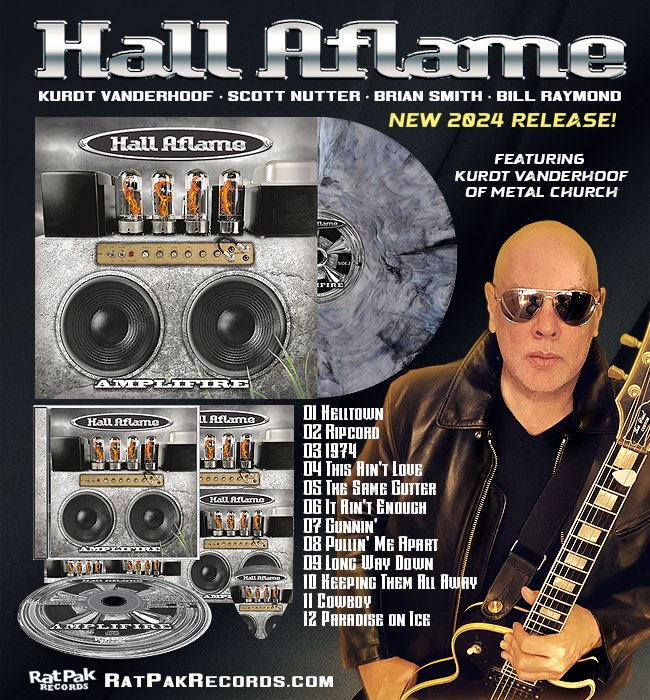 [NEW!] You can now pre-order the long-anticipated new studio album from Hall Aflame “Amplifire” featuring Kurdt Vanderhoof! Get the full details and get in on some exclusive LTD print bundles at: ratpakrecordsamerica.com/hallaflame