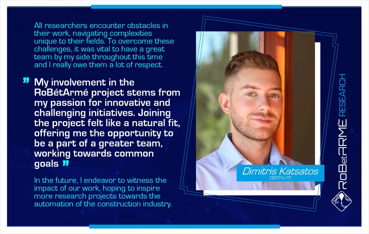 🎉 Introducing 'RoBétArmé Research' – our latest campaign spotlighting groundbreaking work within the RoBétArmé project! In our debut edition, learn about Patrick Schmidt &amp; Dimitrios Katsatos.
Don't miss out – subscribe to our Newsletter for updates:robetarme-project.eu/newsletter-rob…