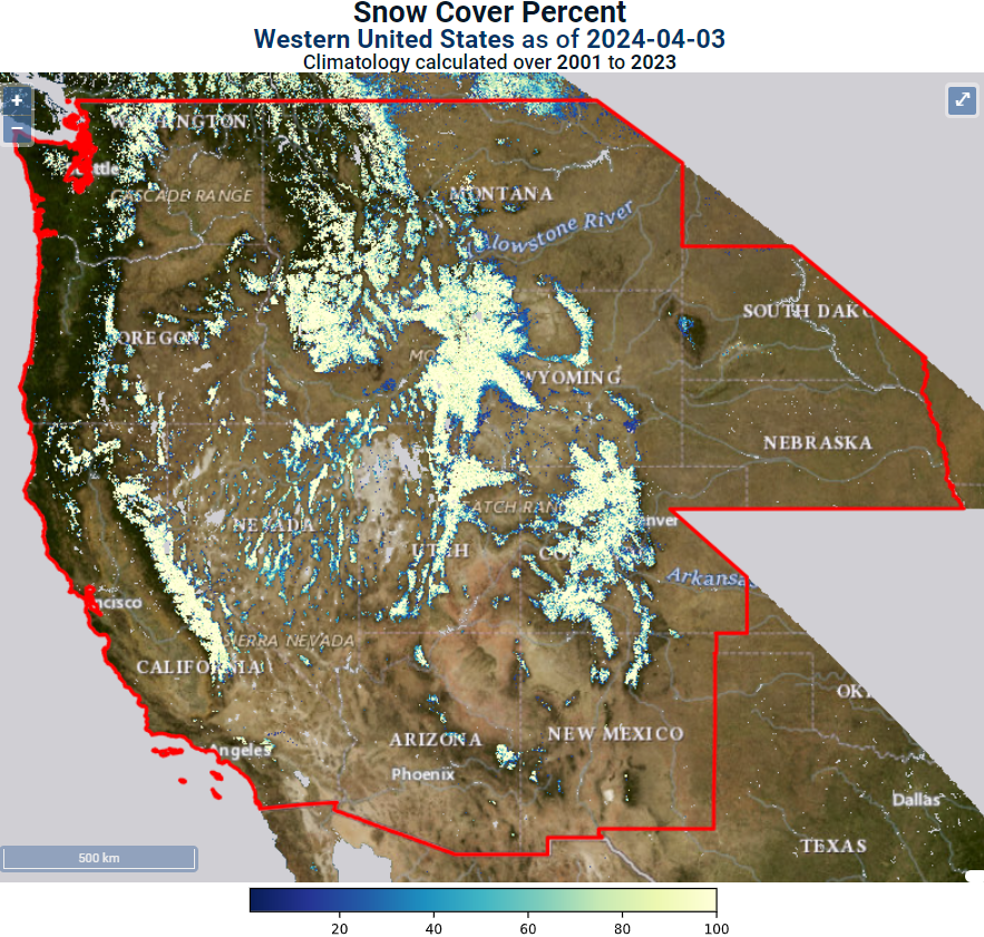 We’re happy to announce a re-launch of the Snow Today project’s Snow Viewer for current conditions in the Western US! Data includes snow cover &amp; snow duration: nsidc.org/snow-today/sno…. Stay tuned for an analysis of the snow season next week! <a href="/INSTAAR/">INSTAAR 🏳️‍🌈</a> <a href="/CIRESnews/">CIRES</a>