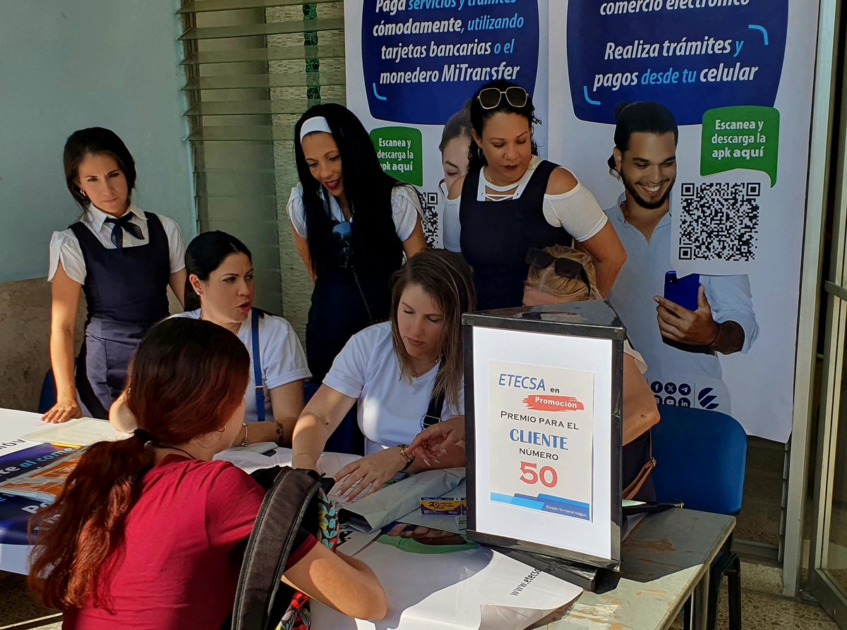 🛑ETECSA HOLGUIN🛑 en Feria de Comercio Electrónico ubicada frente al emblemático parque Calixto García.
Brindaremos asistencia y asesoramiento sobre:
✅Servicios en Línea.
✅APK Transfermóvil y ENZONA.
✅Portal Nauta.
✅Portal ETECSA.
Contamos con atractivas ofertas
💯Participa