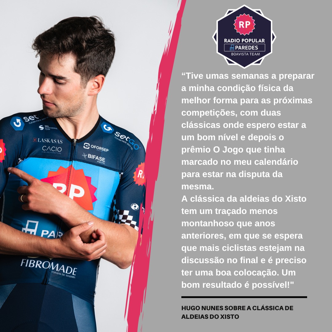 As declarações de Hugo Nunes para a Clássica de Aldeias do Xisto! 🚴🗣️

#RadioPopularParedesBoavista #radiopopular #paredes #boavistaciclismo