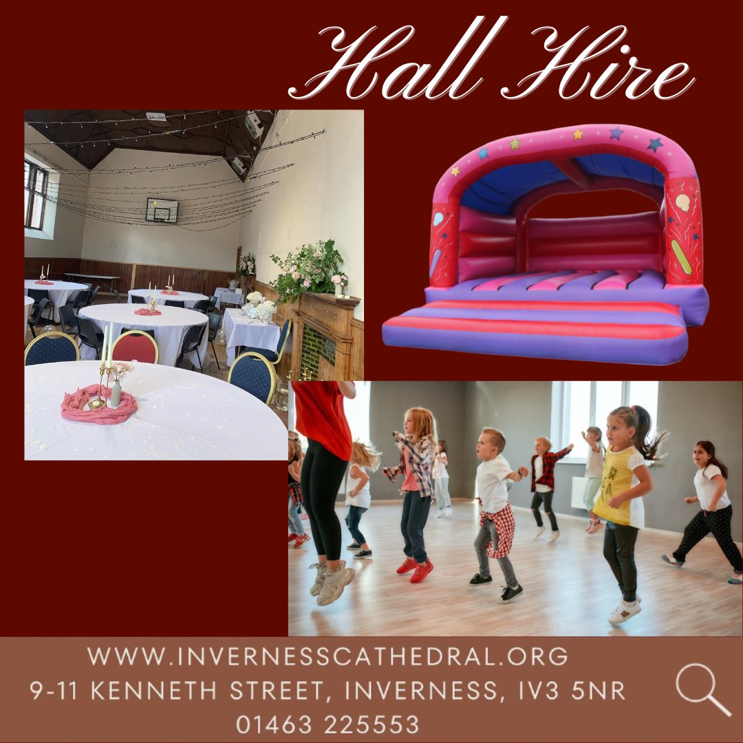 Looking for your next event venue? Our community hall at Inverness Cathedral is perfect! From meetings to parties, it's versatile for all needs. Book now! 🏰🎈 Call 01463 225553 or email office@invernesscathedral.org. #CommunityHall #EventVenue