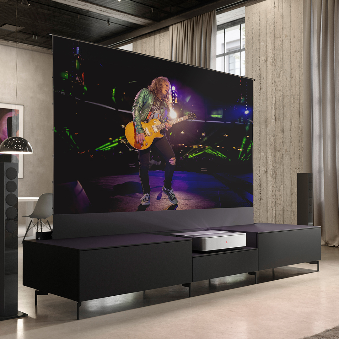 Feel the intensity of the room-filling surround sound from Dolby Atmos® through the Leica Cine 1. Every strum, every note is brought to life in your living room, creating a concert experience that’s so real, you can almost touch it. More: splr.io/6010csFTK