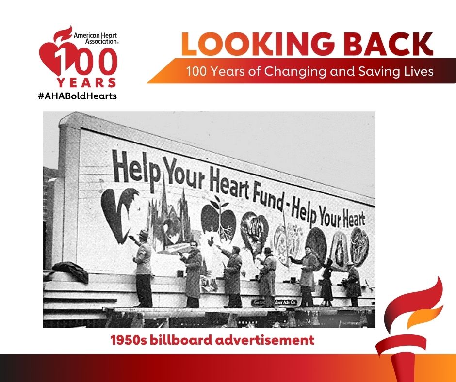 As the American Heart Association begins its second century in 2024, we wanted to take a look back at some moments from the first 100 years of our life-saving work! Photo courtesy of the American Heart Association archives.