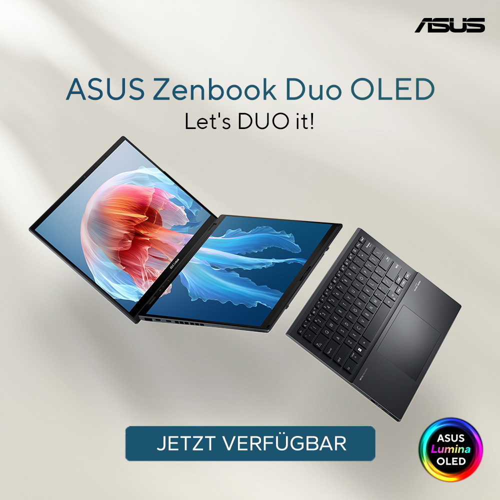 Entdecke das neue ASUS #Zenbook Duo OLED! 🚀 Tauche ein in die unvergleichliche Brillanz von zwei vollwertigen OLED-Displays und erlebe grenzenlose Kreativität mit dem Intel Core Ultra Prozessor mit KI Unterstützung. 💻💡 Bereit für das nächste Level? de.asus.click/RrcbVp