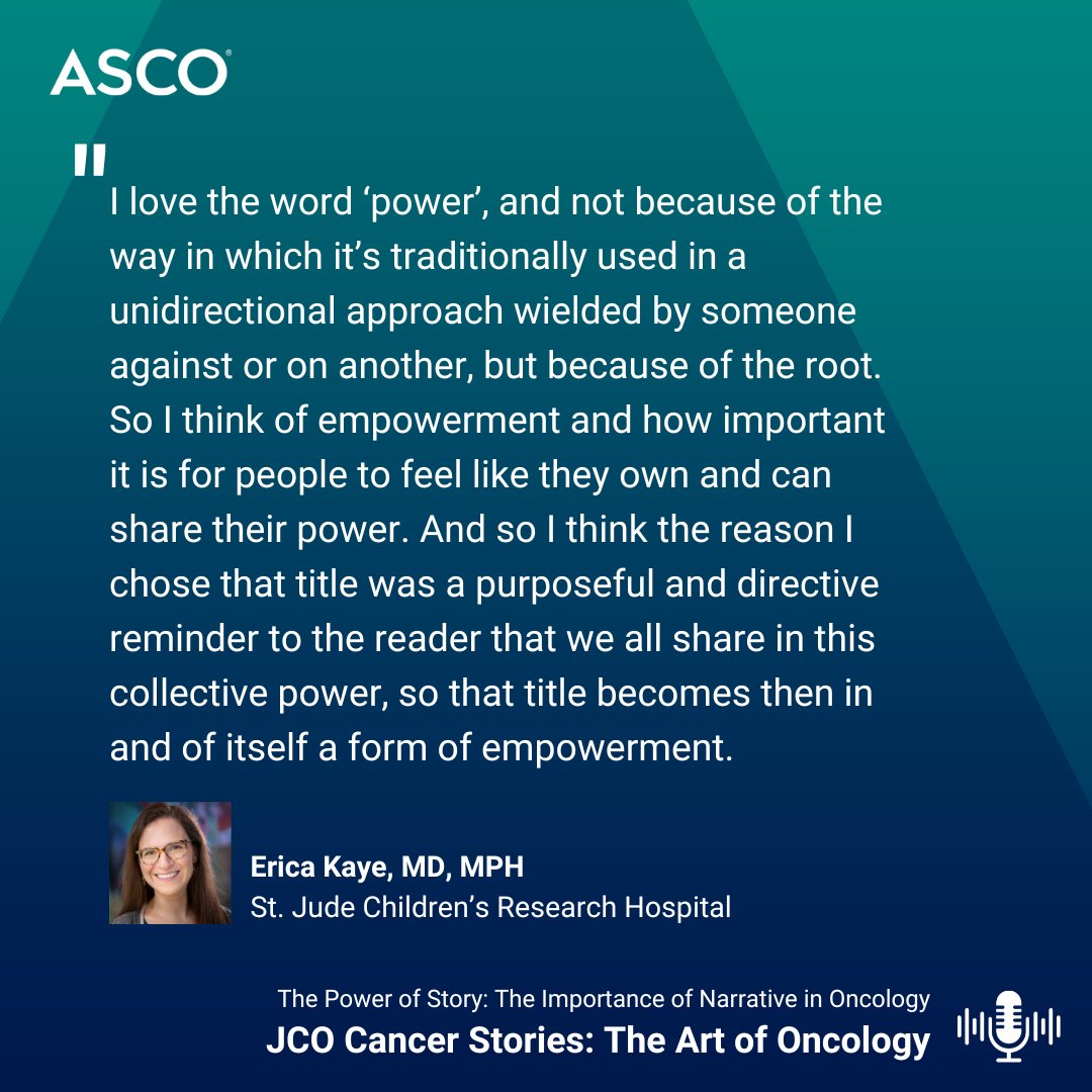 Oncology is a field driven by evidence, but data alone are not enough – we need stories to find our way. @EricaKayeMD ➡️ brnw.ch/21wIxNM