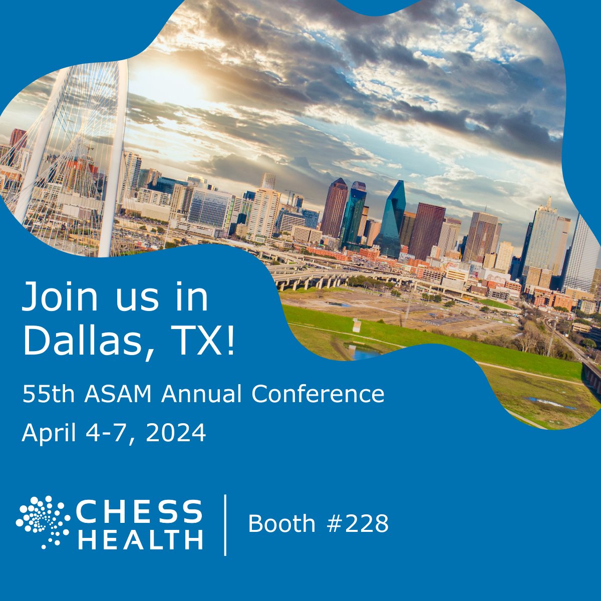 We're spending the rest of our week in Dallas, TX at the 55th ASAM Annual Conference! Come by and see what's new at #CHESSHealth (Booth 228). #ASAM2024