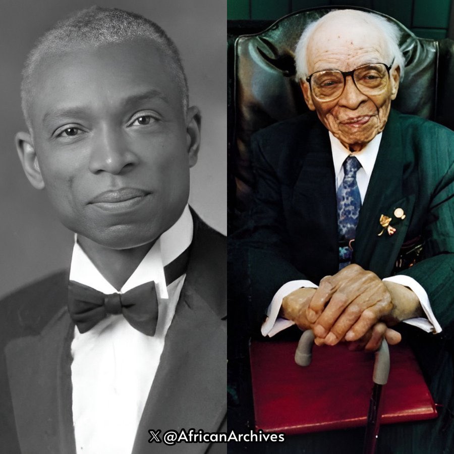 AfricanArchives's tweet photo. John Morton Finney was a Buffalo soldier who fought in World War 1, earned 11 degrees and practiced law until he was 106 years old. 

He was believed to be the longest practicing attorney in the United States.

—John Morton-Finney (June 25, 1889 January 28, 1998) was an American civil rights activist, lawyer, and educator who earned 11 academic degrees, including 5 law degrees. 

—He spent most of his career as an educator and lawyer after serving from 1911 to 1914 in the U.S. Army as a member of the 24th Infantry Regiment, better known as the Buffalo soldiers, and with the American Expeditionary Forces in
France during World War I. 

—Morton-Finney taught languages at Fisk University in Tennessee and at Lincoln University in Missouri, before moving to Indianapolis, Indiana, where he taught in the Indianapolis Public Schools for forty-seven years.

—Morton-Finney was a member of the original faculty at Indianapolis's Crisps Attucks High School when it opened in 1927 and later became head of its foreign language department. He also taught at Shortridge High School and at other IPS schools.

—Morton-Finney was admitted as a member of the Bar of the Indiana Supreme Court in 1935, as a member of the Bar of the U.S. District Court in 1941, and was admitted to practice before the U.S. Supreme Court in 1972.

🖊️As the only admin behind this page, I try to research to educate. If you appreciate this effort, you can support to help the page thrive on https://t.co/vf5SMSPu4z. Your support is deeply appreciated! (Or just the ko-fi page for articles/posts roundup)