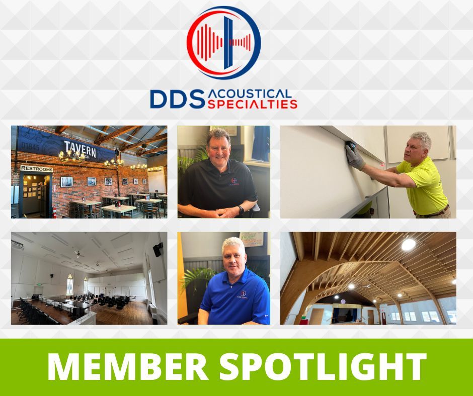 Our Member Spotlight in this week's Fast Take newsletter is DDS Acoustical Specialties! Established in 2019 - bringing more than 45 years of combined experience in designing, managing, and installing acoustical products nationwide. buff.ly/3xmovRl