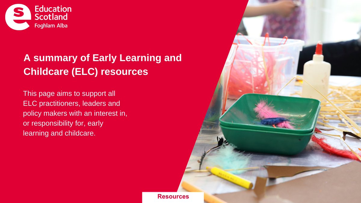 ✏️ #ELC practitioners! We have a host of resources online that can help you in your setting. We've even tagged the resource by subject to make it easier for you to find what you're looking for 🌟 Take a look: ow.ly/71Tt50R9gVG