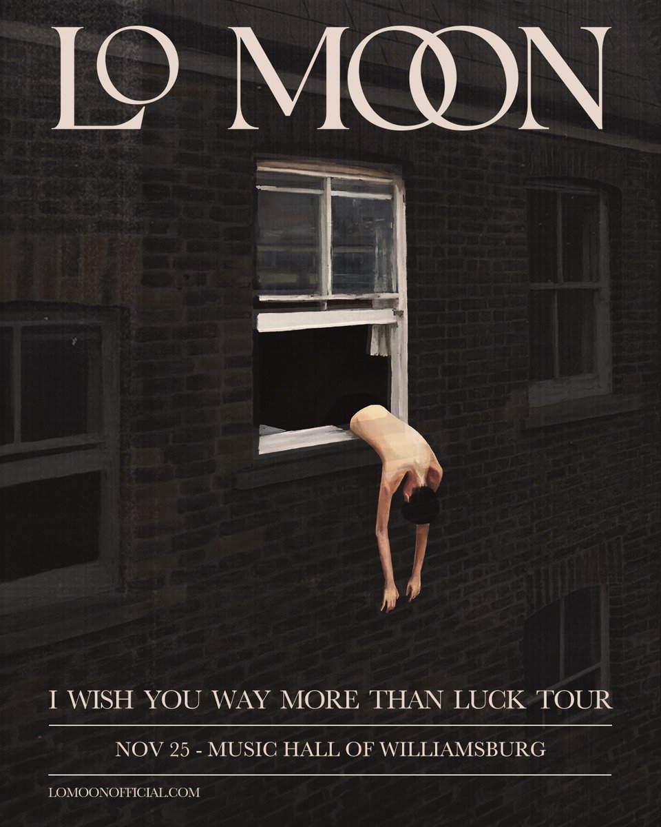 JUST ANNOUNCED: @LoMoon comes to Music Hall of Williamsburg this Fall! 11/25, save the date 😘 tickets are on sale Friday, April 12th at 10am their third record, 'I Wish You Way More Than Luck' is out NOW