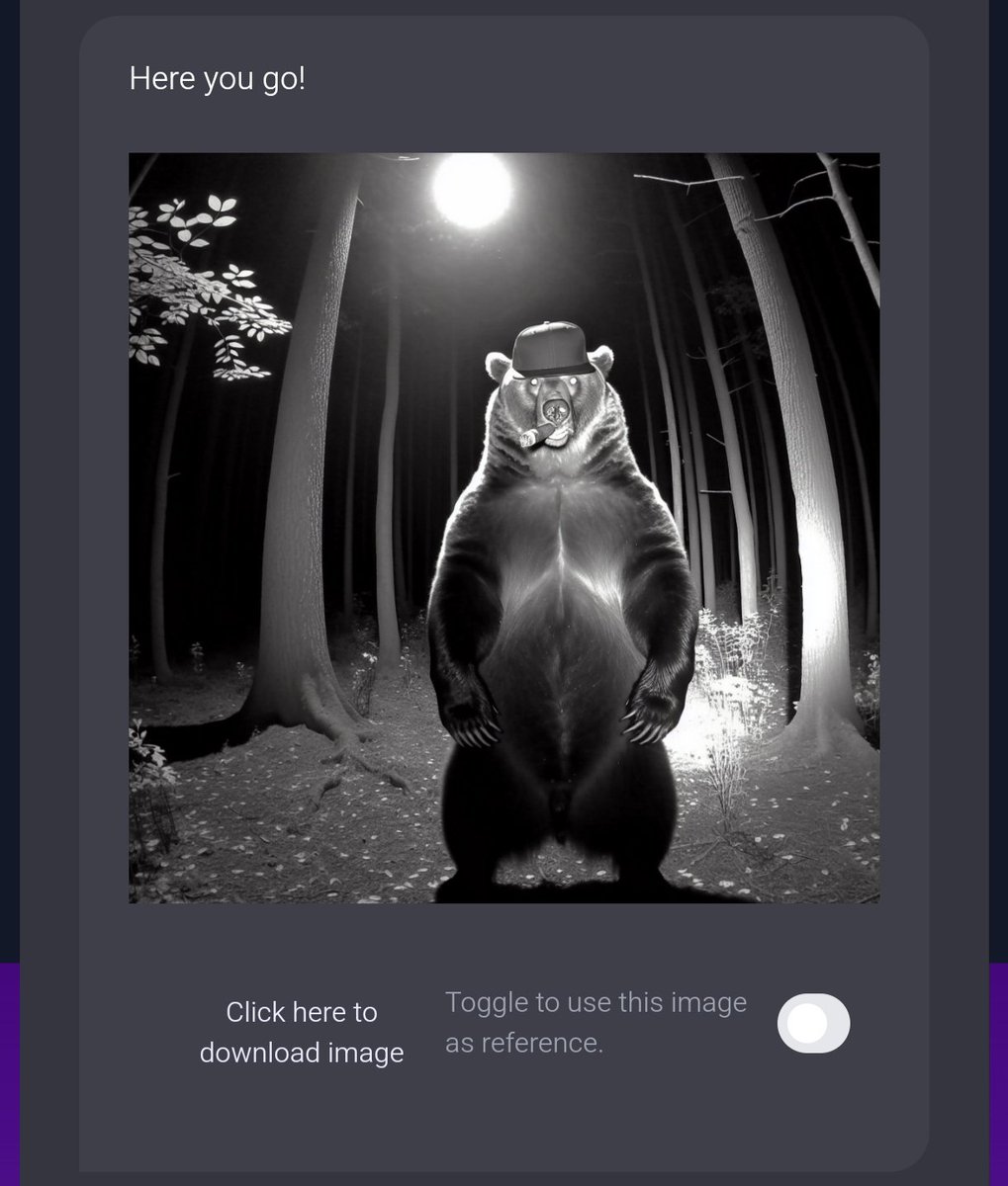 Stifter19's tweet photo. How bears look once @solgptofficial goes parabolic. 
Jokes aside, really great image quality!
Love the journey so far! https://t.co/6BlTDfgx3l