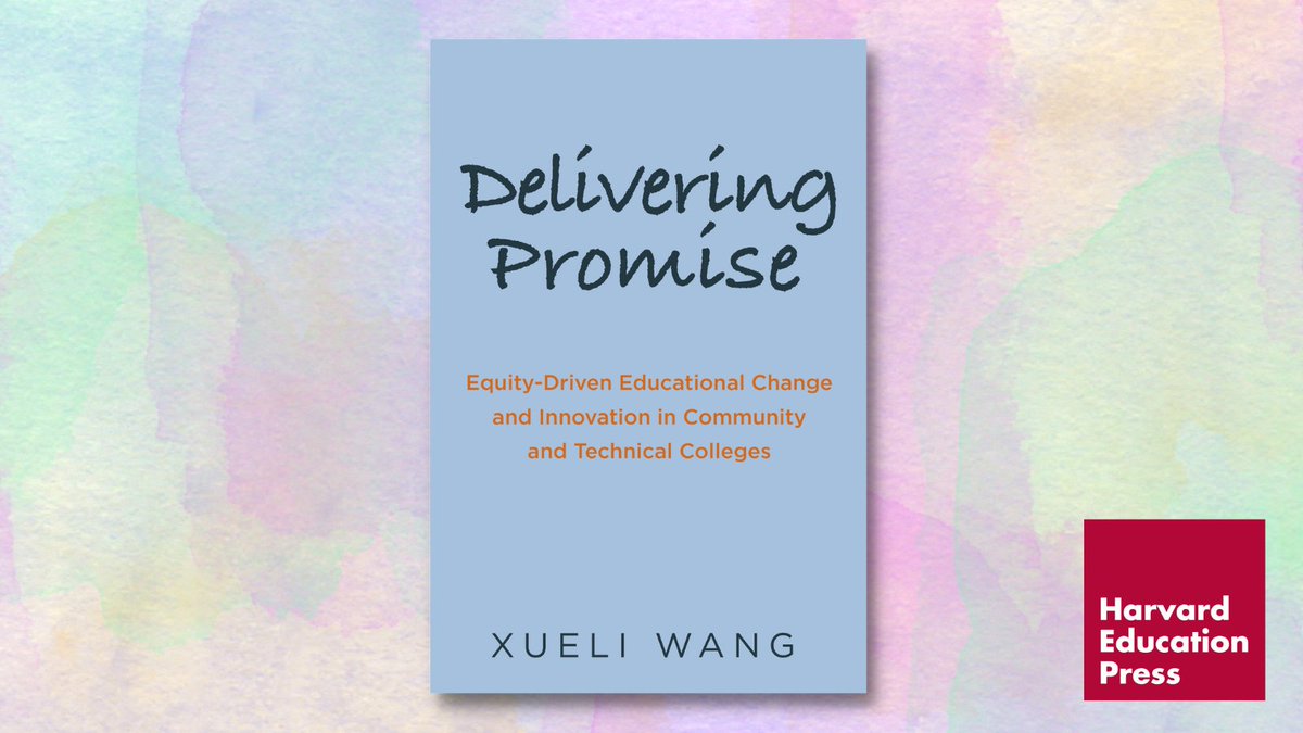 In DELIVERING PROMISE, award-winning scholar of higher education @XueliWang1 tells a story of educational change and innovation that has and continues to occur at countless campuses of community and technical colleges. Learn more: bit.ly/40h35PW