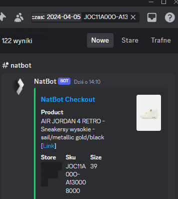 Bot: Entried raffle with: @HazeyAIO Checkouted with: @NATAIOBOT CG: @JIGIONotify & @Nootify Proxy: @PorterProxies & @Crazy_FNF & @BasilProxies