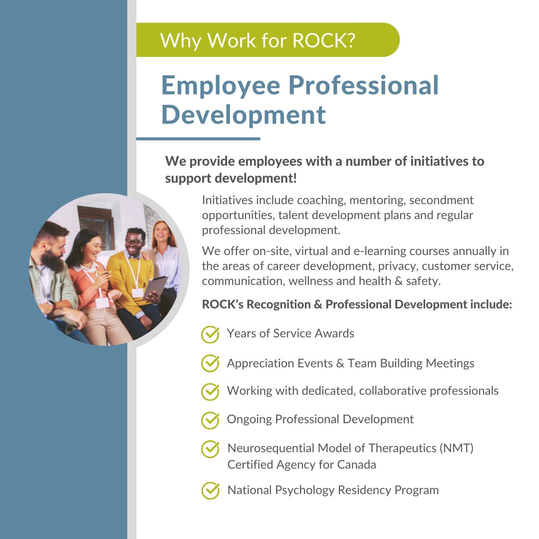 ROCK is proud to be honoured with a 2023 Nonprofit Employer of Choice Awards! NEOC recognizes nonprofits whose talent management practices support effective mission delivery. Swipe left on what makes ROCK a #greatplacetowork! Visit ow.ly/tQtA50R7Pav for #ROCKSolid opps!