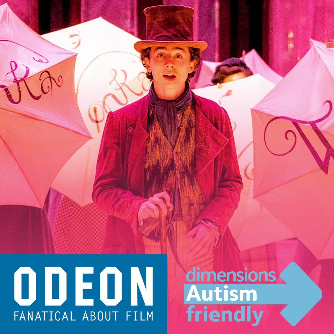 Another chance to see inside the chocolate factory with the #AutismFriendly screening of #Wonka @ODEONCinemas on Saturday 6th April 10am.  **Times may vary so check your local cinema opening times. 🍫 🍭 Plan your visit: dimensions-uk.org/get-involved/c…