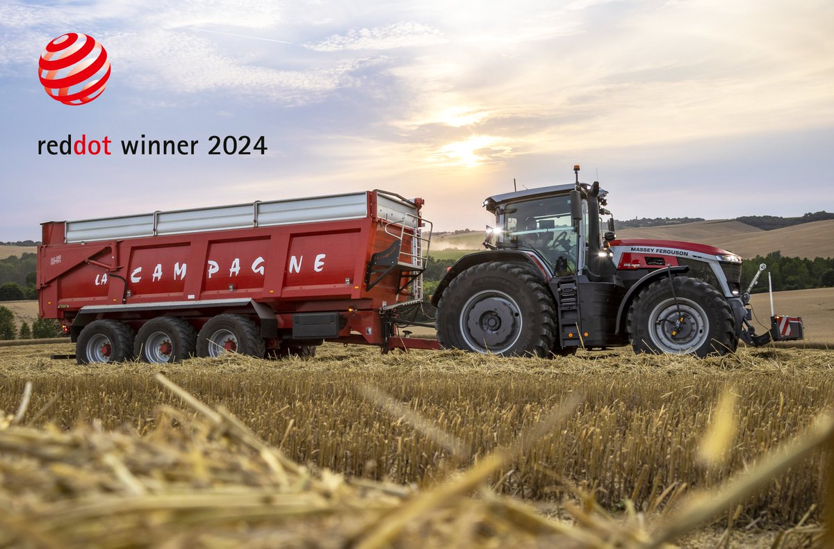 🏆 The MF 9S has won the Red Dot Award 2024. 🥇 With its outstanding design, the new #MasseyFerguson tractor range Flagship has been recognised as a solution which makes a real difference to daily farming life. Find out more about it ➡️ bit.ly/3TP7E14