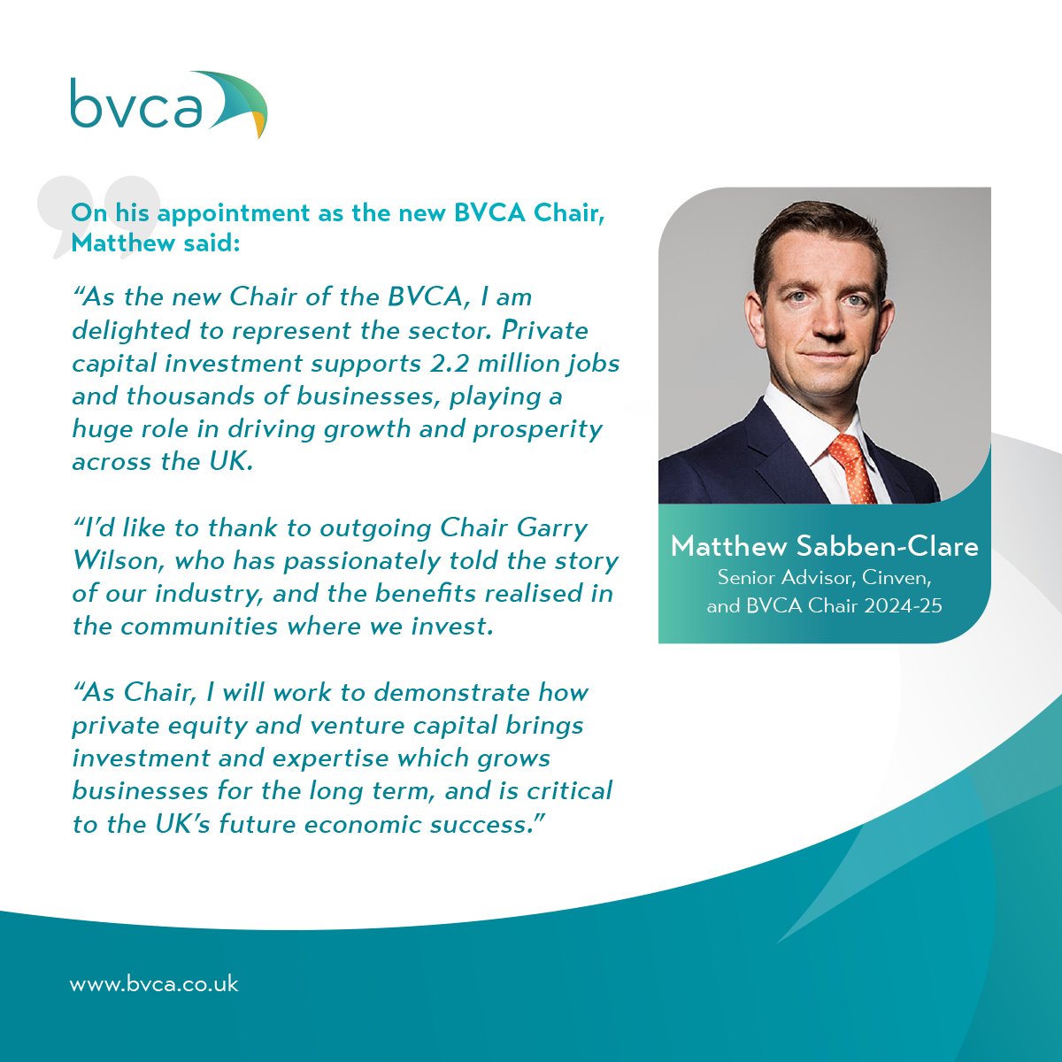The BVCA is pleased to announce Matthew Sabben-Clare as the Chair of its Council, the association’s board of directors. Matthew is a Senior Advisor to Cinven. Previously, he was Head of Cinven’s Capital Markets team and Chief Administrative Officer. Prior to his roles at Cinven,…