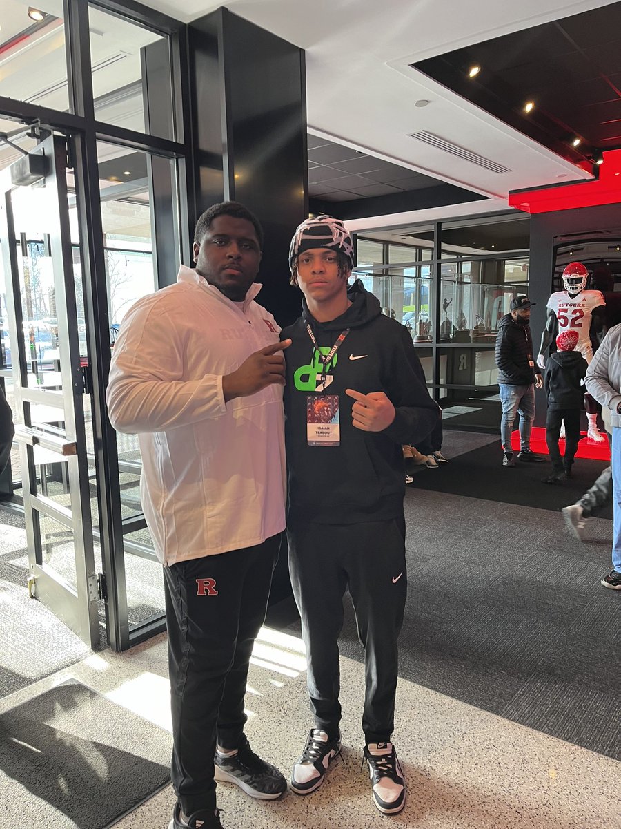 isaiahteabout's tweet photo. Amazing visit today @RFootball ! Thank you @coachE_T and @TheProcess_MK for having me! #CHOP @Jacaricarterr @Prolific7v7 @shakerfootball @RutgersRivals https://t.co/uhqVra93kM