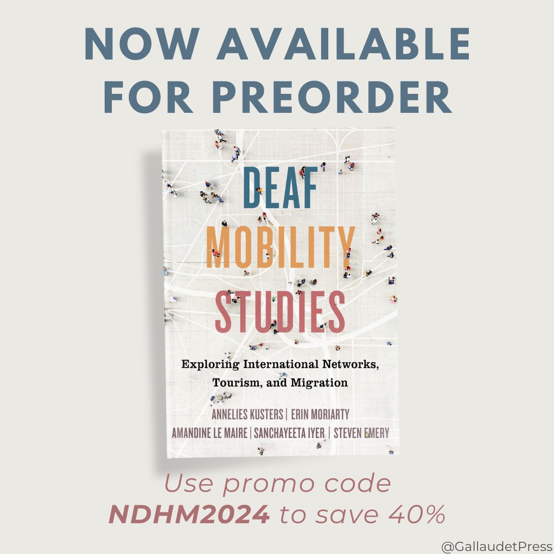 DEAF MOBILITY STUDIES is now available for preorder! In this forthcoming volume, five deaf ethnographers journeyed alongside their participants to delve into diverse experiences—ranging from career advancements and marriages to tourism and the challenges faced by deaf refugees.