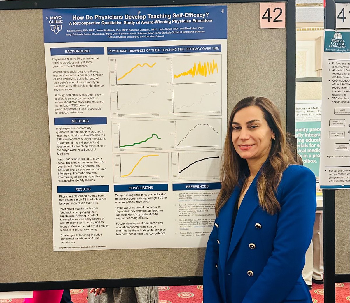 DrNadineAlamy's tweet photo. Excellent opportunity presenting our #research on the development of #Teaching self-efficacy for #physician #educators at #AAMCCGEA @TheCgea #CGEA2024 #ForwardTogether #MedEd @MayoClinicSOM https://t.co/sZuxcqOXqJ
