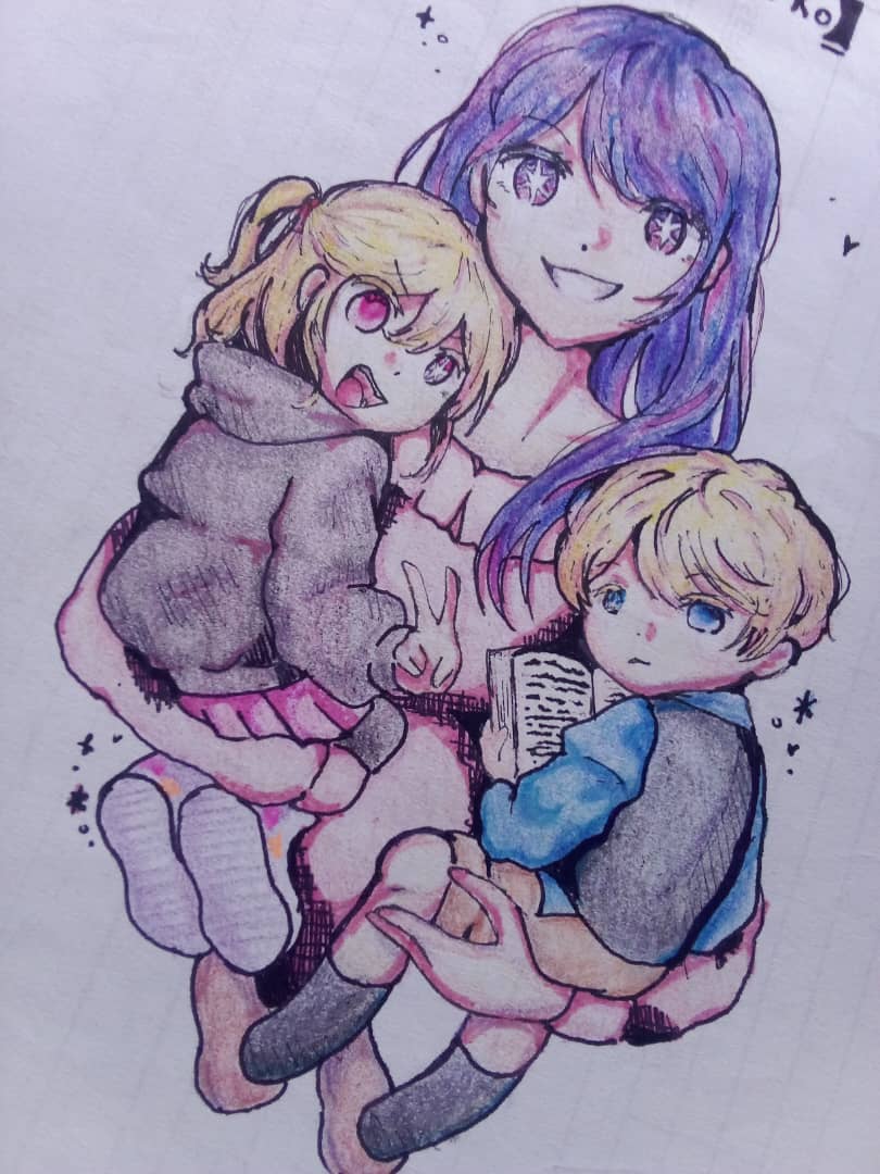 Silver__Draw's tweet image. Dibujito de los hoshinos :D 
amo el anime y yo no acabe con el el lo hizo conmigo ༎ຶ⁠‿⁠༎ຶ
primer dibujo que subo en tradicional xd ,me convenció así que aquí estamos :)👍✨
#OshiNoKo