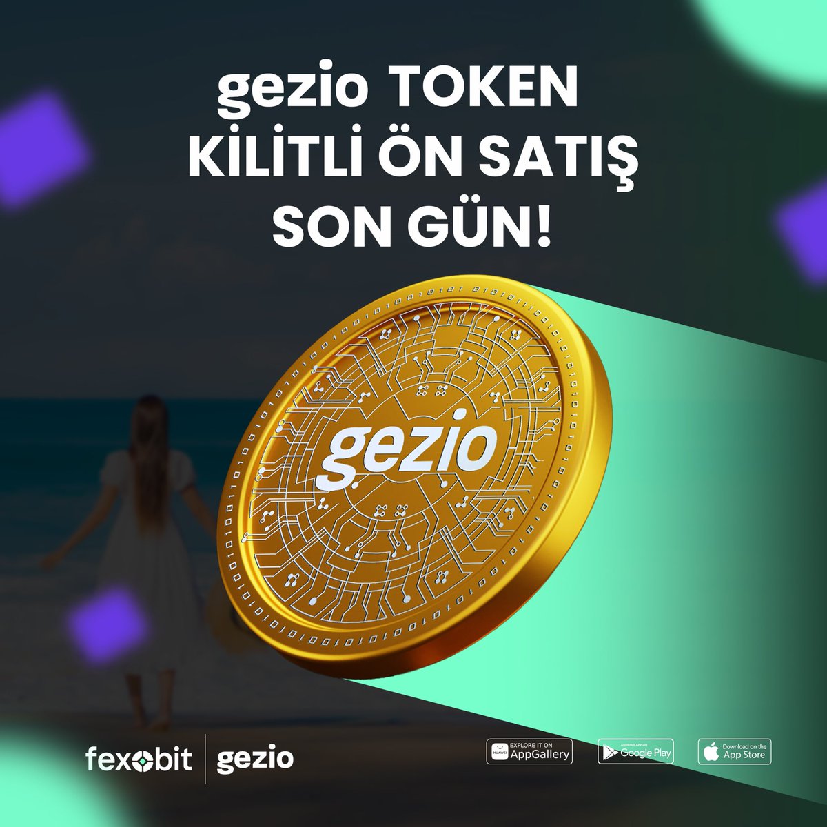 #GezioToken kilitli ön satışı için son gün ! 🤩 Katılmak için! 👇🏻🏝️ fexobit.com/on-satislar/ge…