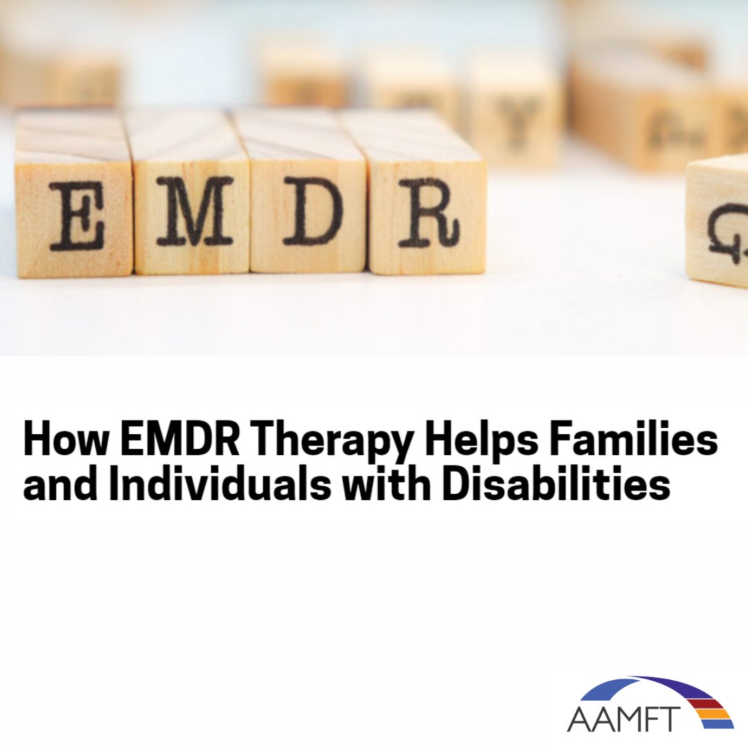 In the current issue of FTM: How EMDR Therapy Helps Families and Individuals with Disabilities, by Brie Turns-Coe, PhD and Paul Springer, PhD Read with the link below ftm.aamft.org/how-emdr-thera… #AAMFT #therapy #familytherapy #mentalhealth #clinicians #therapist #psychotherapy